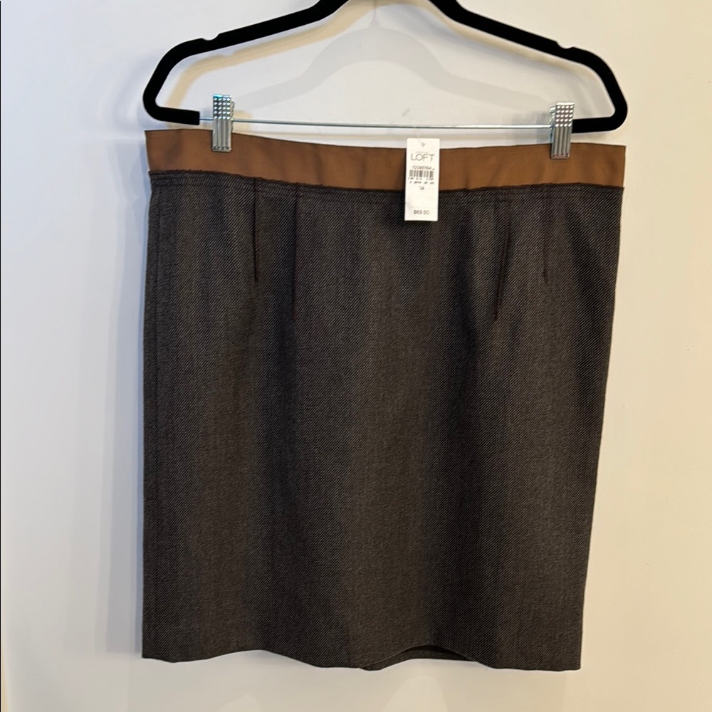 LOFT Women's Brown and Gray Skirt